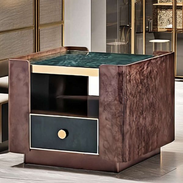 gold stainless steel modern marble coffee table for contemporary living spaces