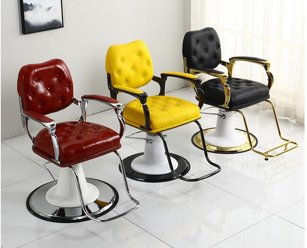 Hair salon chair for specialized haircuts, lifting, and ironing  
Salon furniture including barber chairs