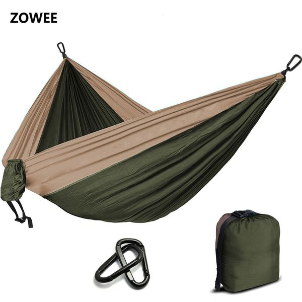 Hammocks for camping, travel, and outdoor relaxation with durable parachute fabric and double size