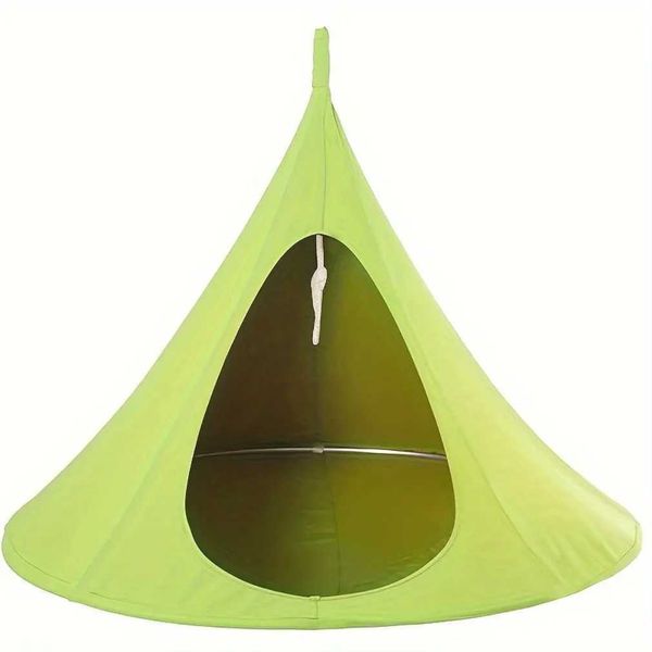 Hammocks New 100x110cm portable outdoor hammock for camping, travel, playground swings, or indoor use as a waterproof tent bed S246219