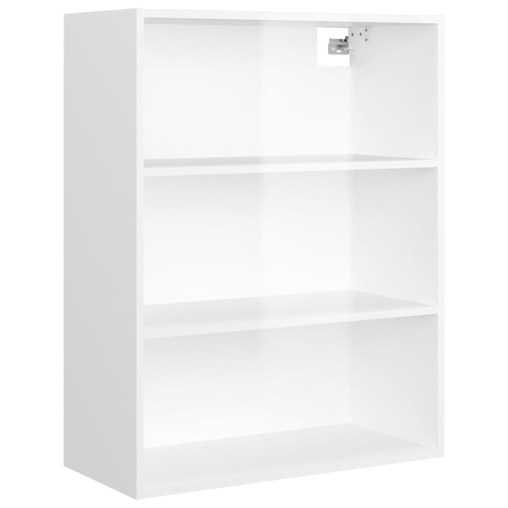 Hanging Wall Cabinet High gloss white Engineered wood Medium