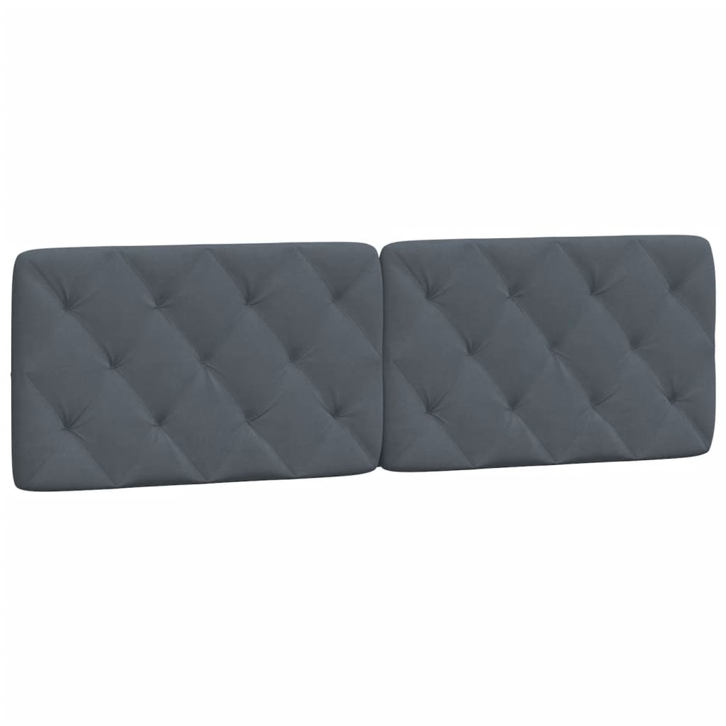 Headboard Cushion Dark grey Velvet (100% polyester) with foam filling