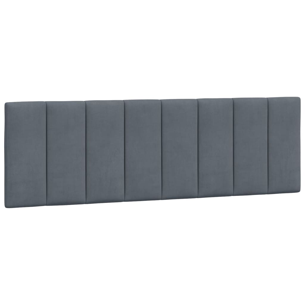 Headboard Cushion "Hanko" Dark Gray 60.2" Velvet