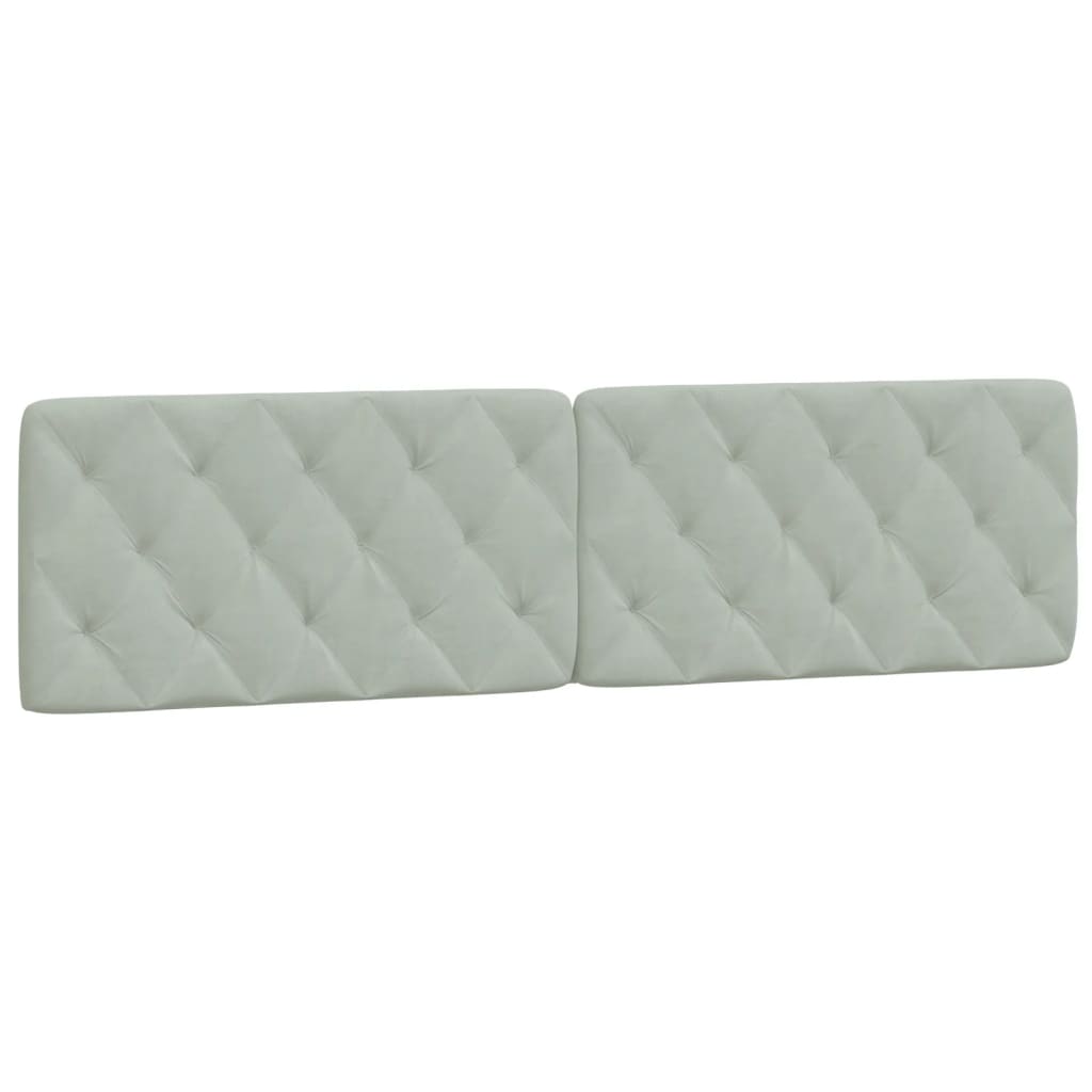 Headboard Cushion Light gray Velvet (100% polyester) 76.0 in