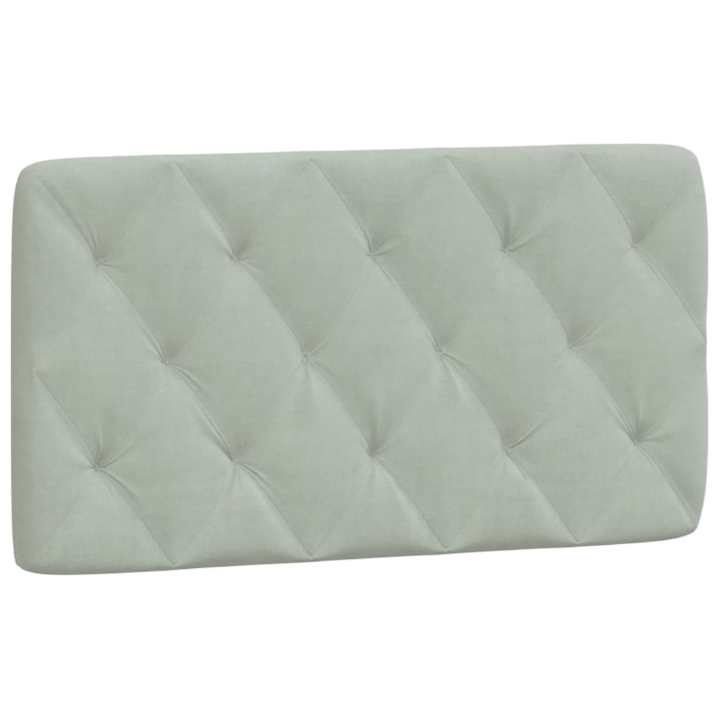 Headboard Cushion Light grey Velvet (100% polyester)