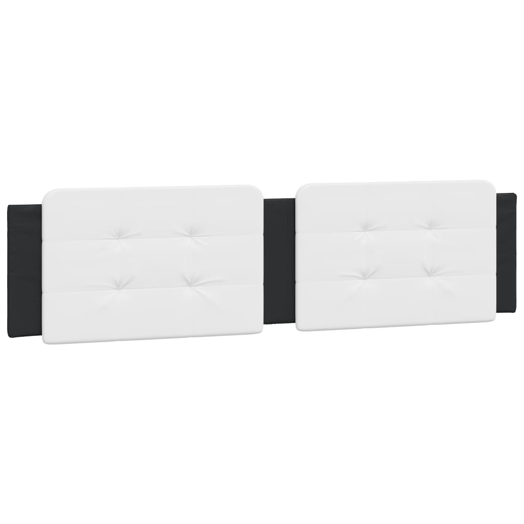 Headboard Cushion White and Black Faux leather, Foam 76.0 in