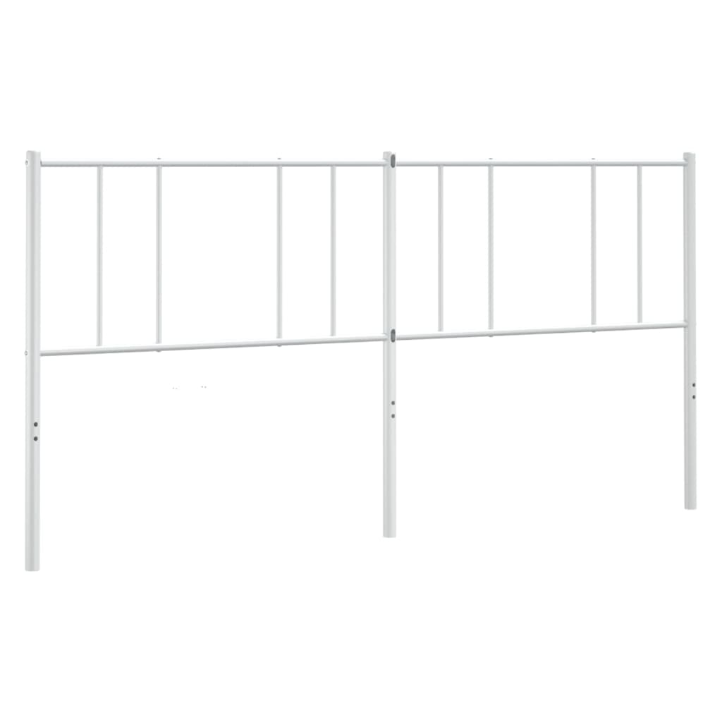 Headboard White Powder-Coated Steel Double Tough Headboard