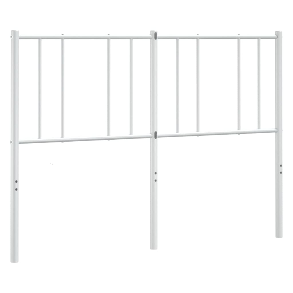 Headboard White Steel Standard Durable Headboard Rectangular