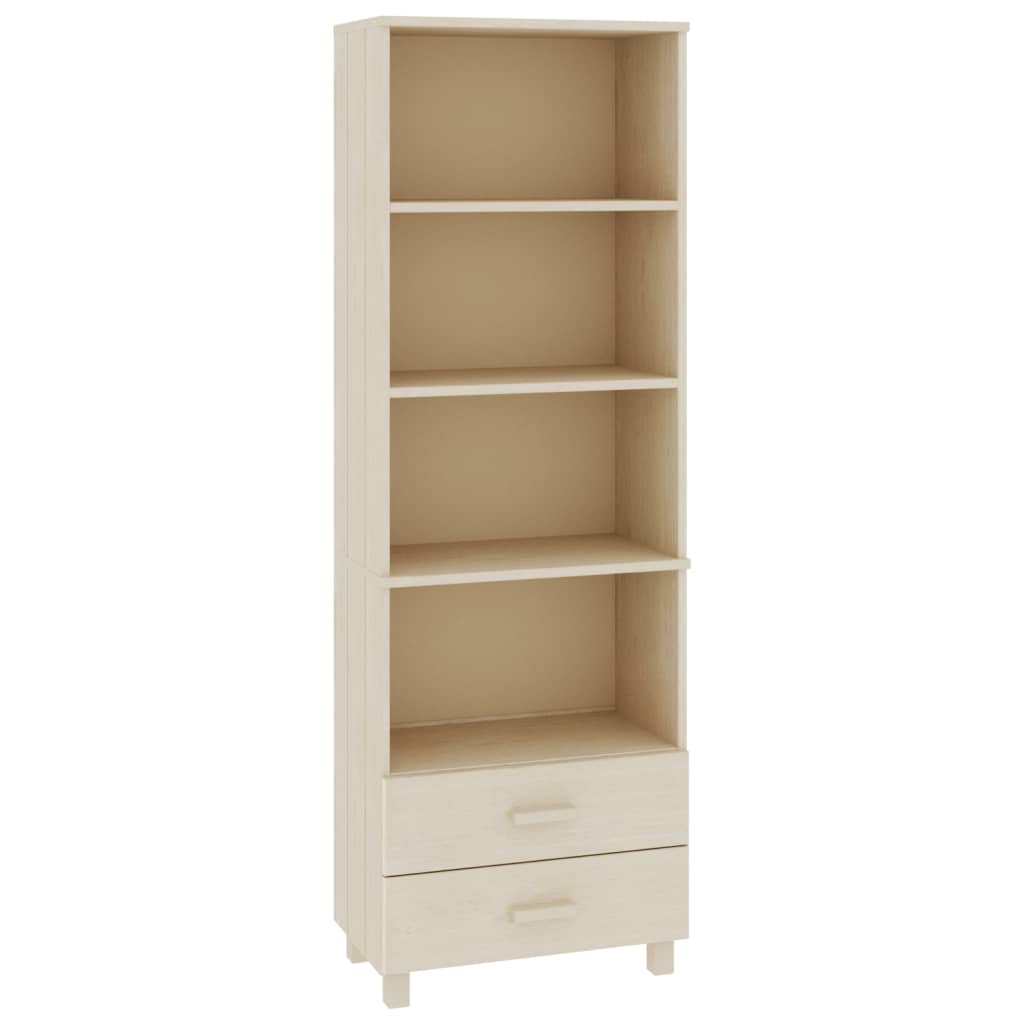 Highboard Honey brown Solid pine, MDF 23.6 x 13.8 x 70.9 in