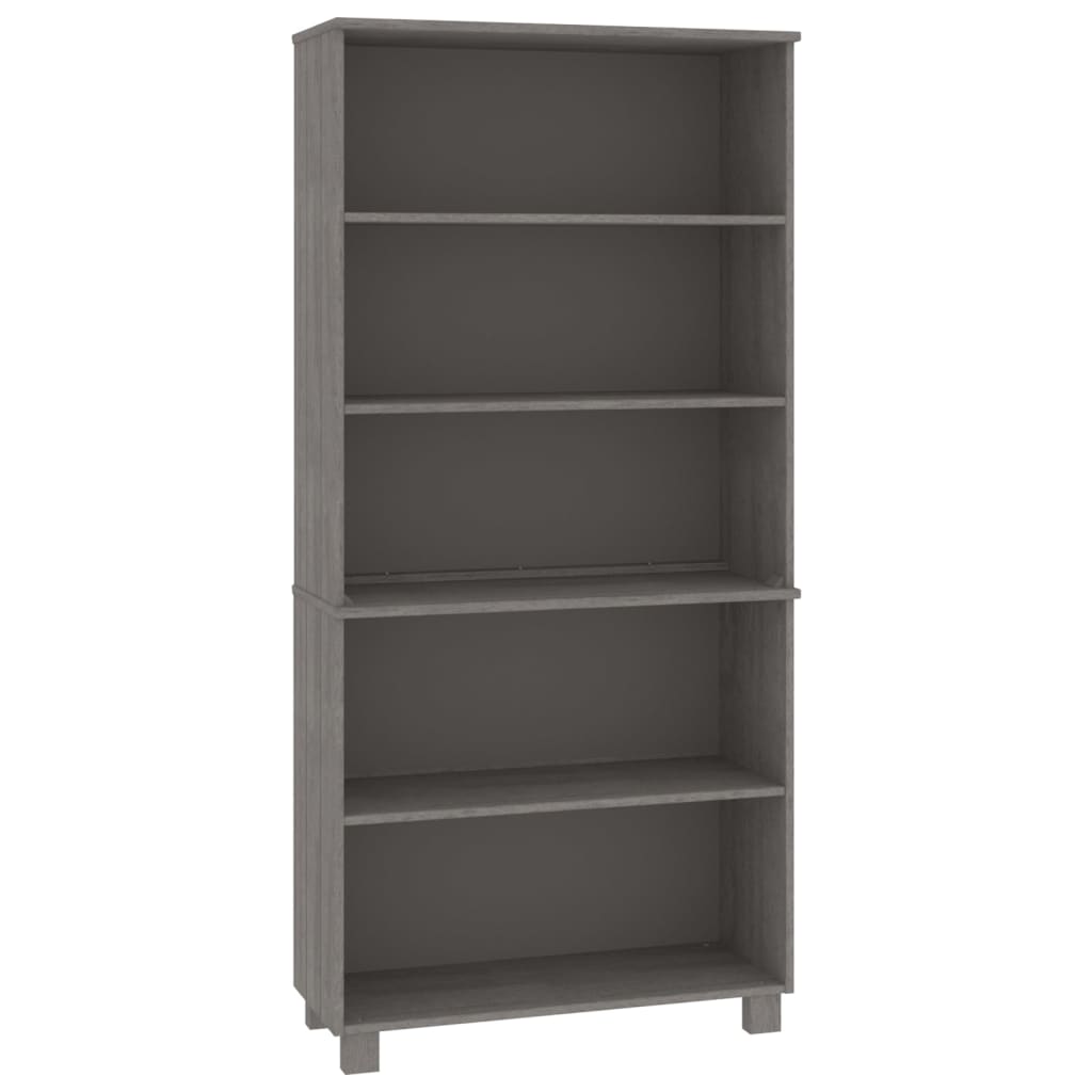 Highboard Set of 2 Light grey Solid pinewood Highboard