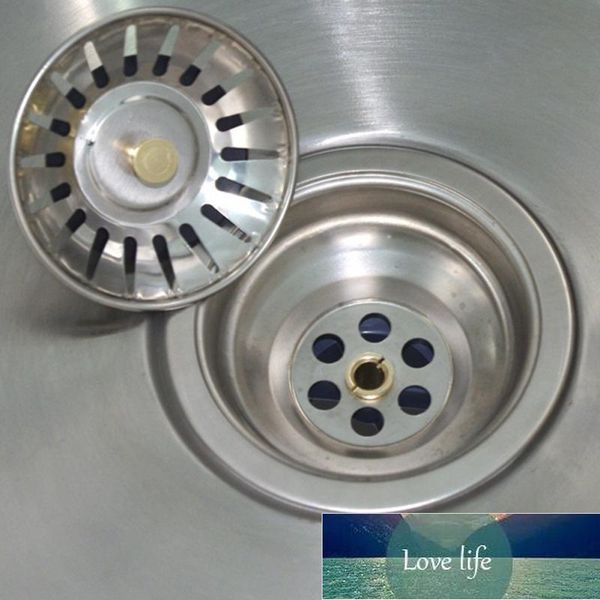 High-quality 304 stainless steel sink strainer for bathroom and kitchen use, a durable water filter plug