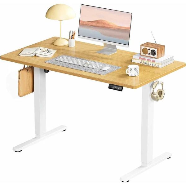 HT Furniture's electric standing desk, model Q240703, features adjustable height for sit-stand use with a 40x24 inch ergonomic design
