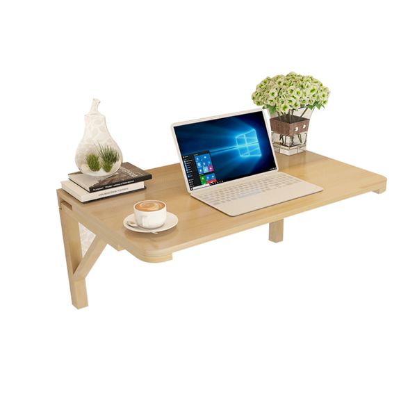 HT Support Double with Folding Against The Solid Wood Wall Hanging Computer Desk Dining Table