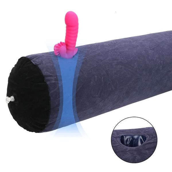 Inflatable sex pillow for couples to enhance intimate positions and comfort during adult play