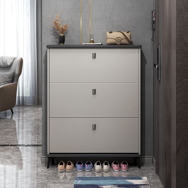 Italian-style ultra-slim entrance cabinet with spacious flip-top storage for modern homes