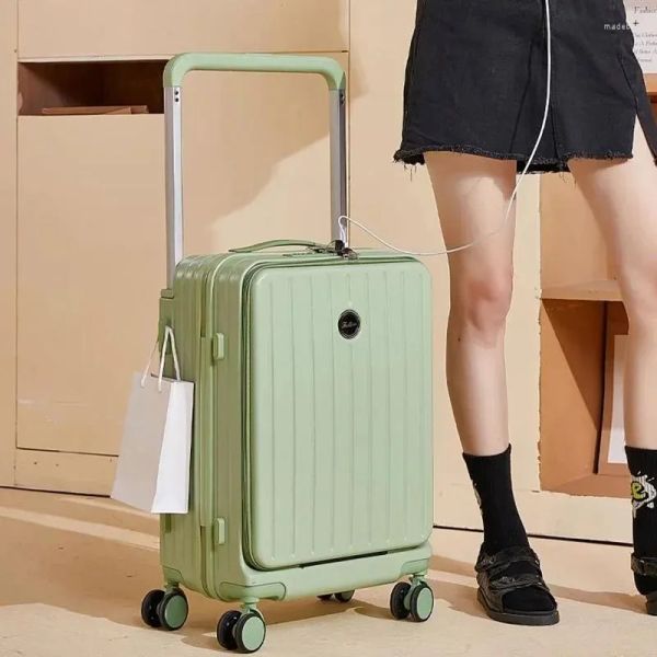jewelry box suitcases with spinner wheels, spacious carry-on trolley for travel