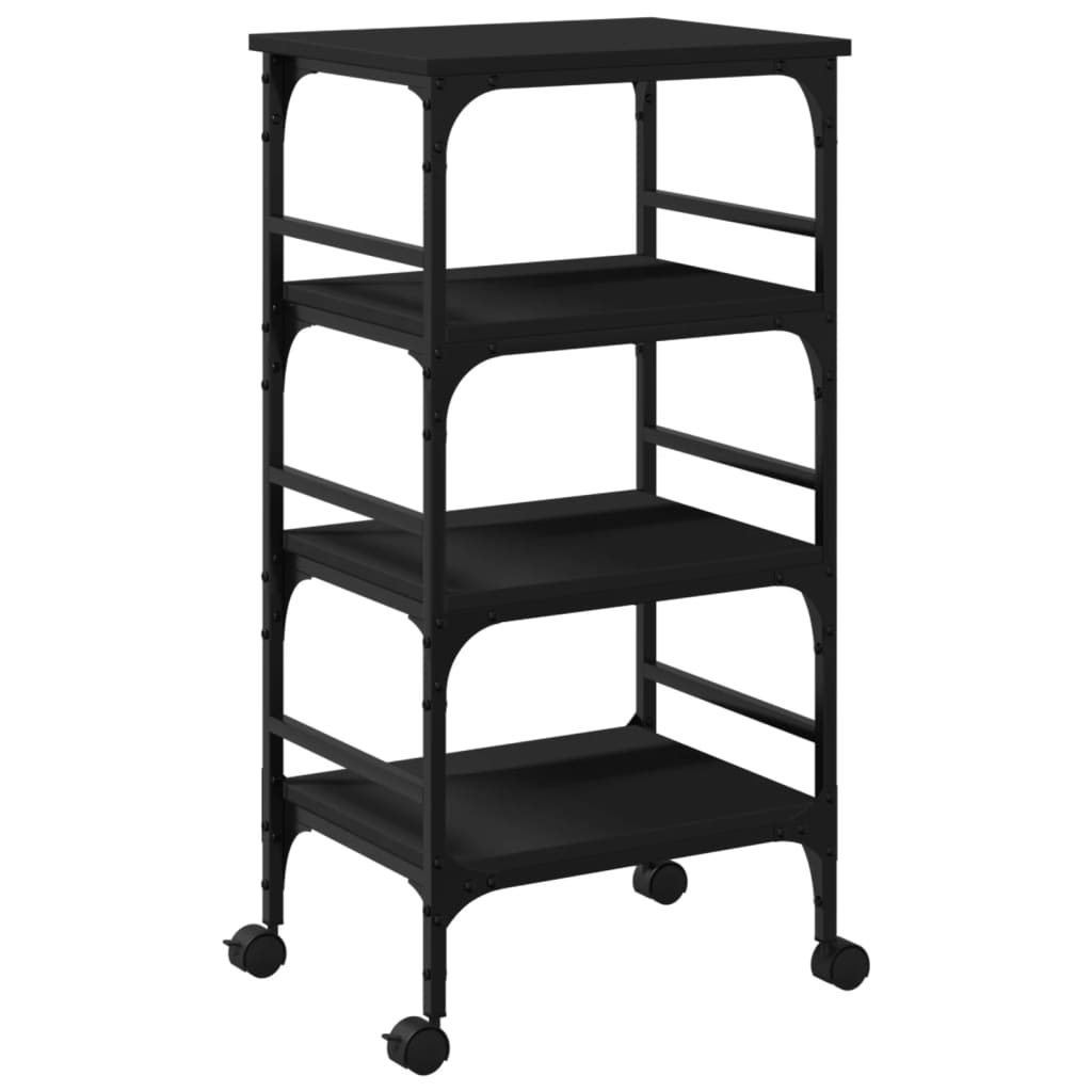 Kitchen Trolley Black 17.7