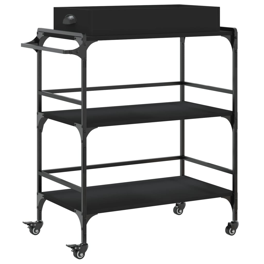 Kitchen Trolley Black 32.1