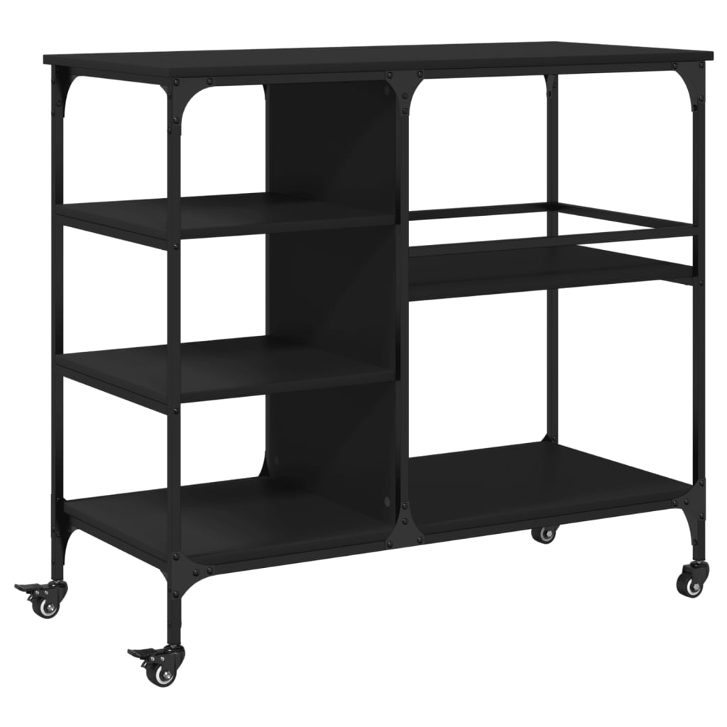 Kitchen Trolley Black 39.4