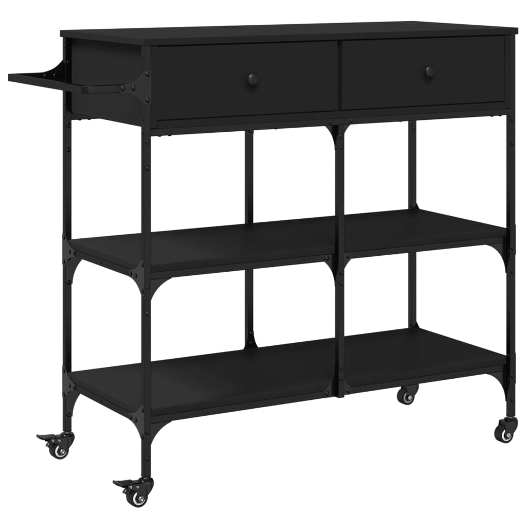 Kitchen Trolley Black 41.3