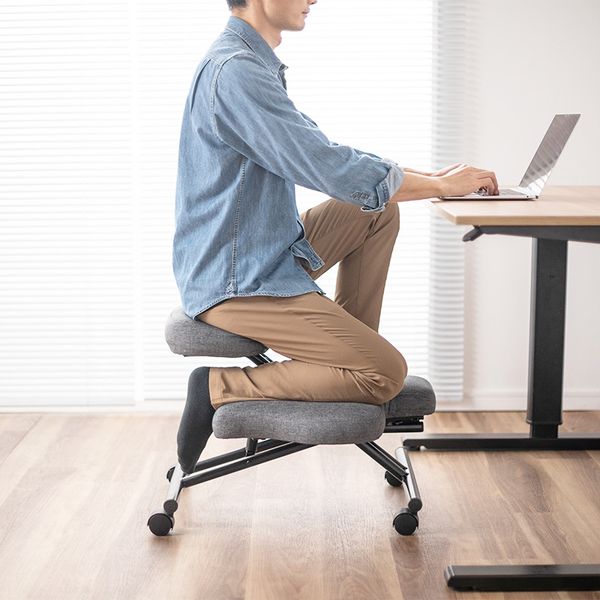 Kneeling chair for ergonomic home office seating, alleviating back and neck discomfort while promoting better posture