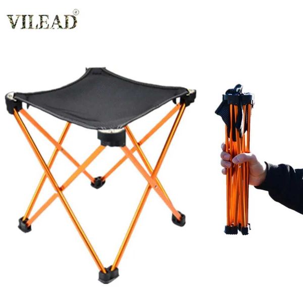 Lightweight aluminum folding chair for camping, fishing, hiking, and outdoor picnics, designed for portability and durability
