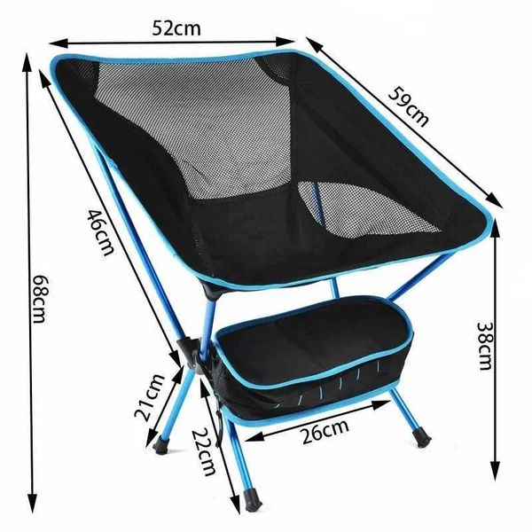 Lightweight aluminum folding moon chair for portable outdoor camping comfort