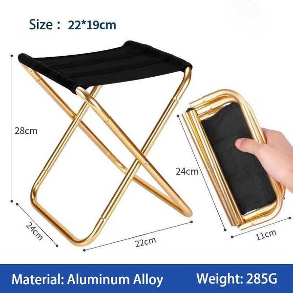 Lightweight and portable alloy folding chair for outdoor camping, hiking, and fishing