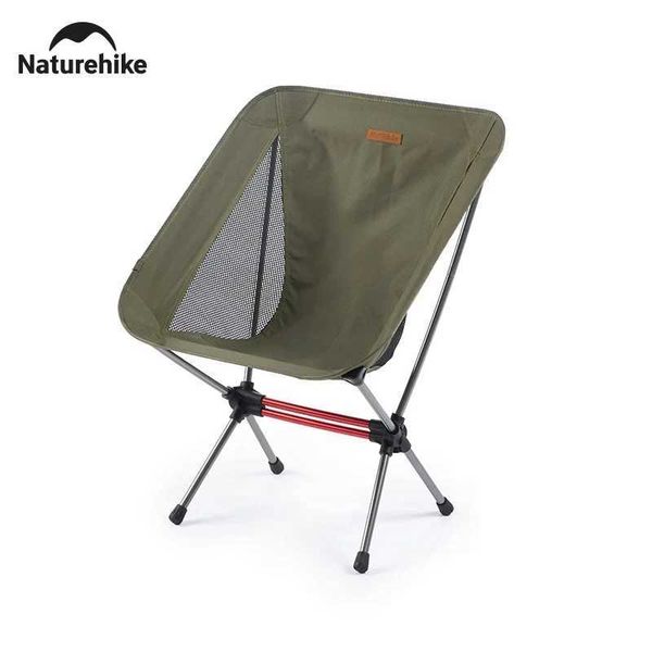 Lightweight and portable aluminum alloy folding chair for outdoor activities like camping, hiking, fishing, and beach trips