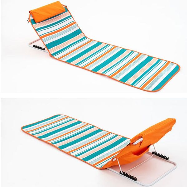 Lightweight folding camp bed for outdoor relaxation, perfect for patio, garden or camping naps
