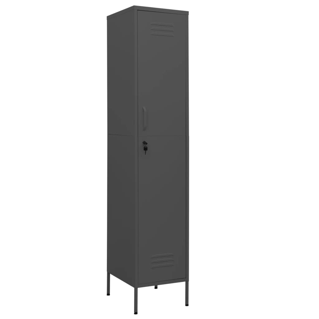 Locker Cabinet Anthracite Steel Large Adjustable Shelves