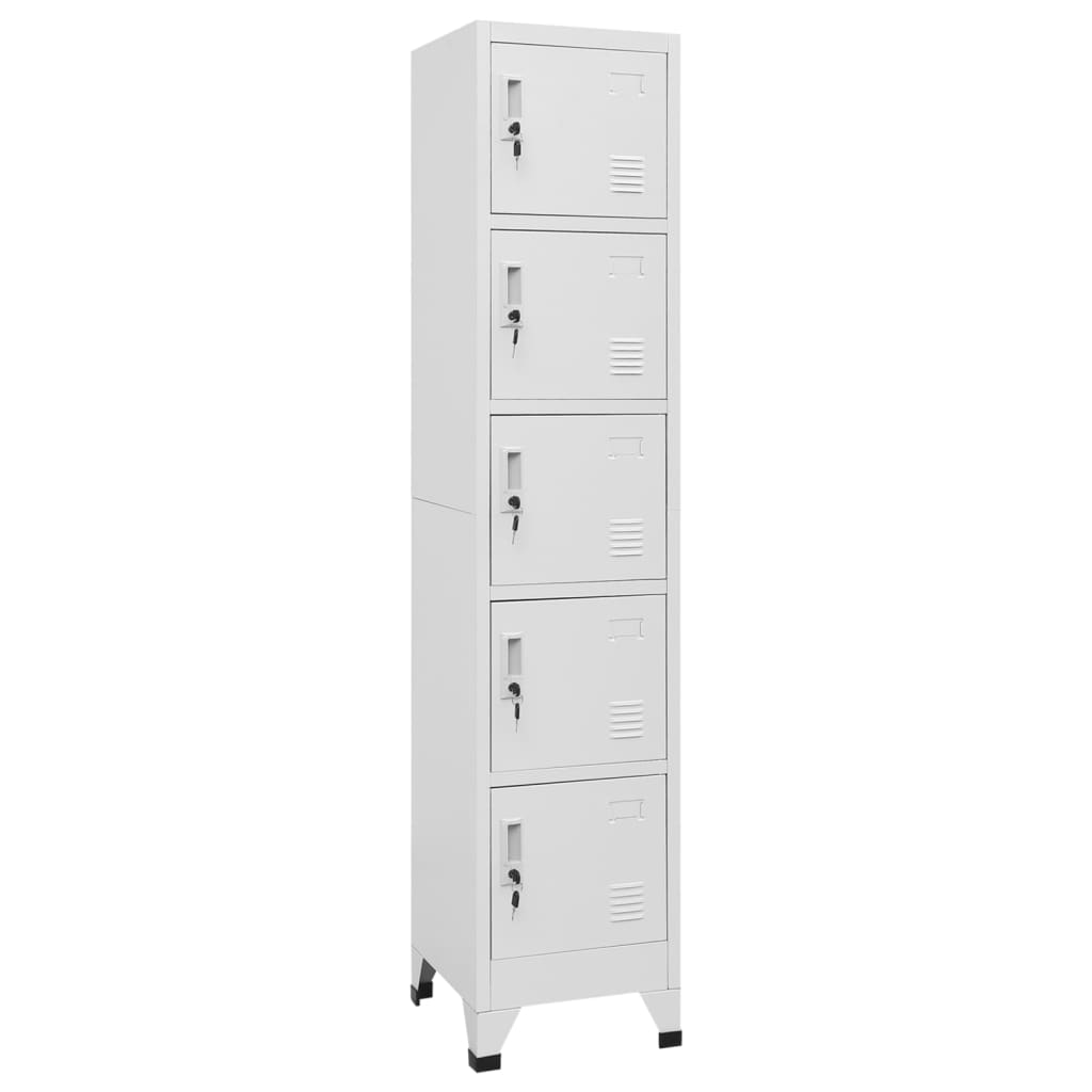 Locker Cabinet Light Grey Steel Medium Locker Cabinet
