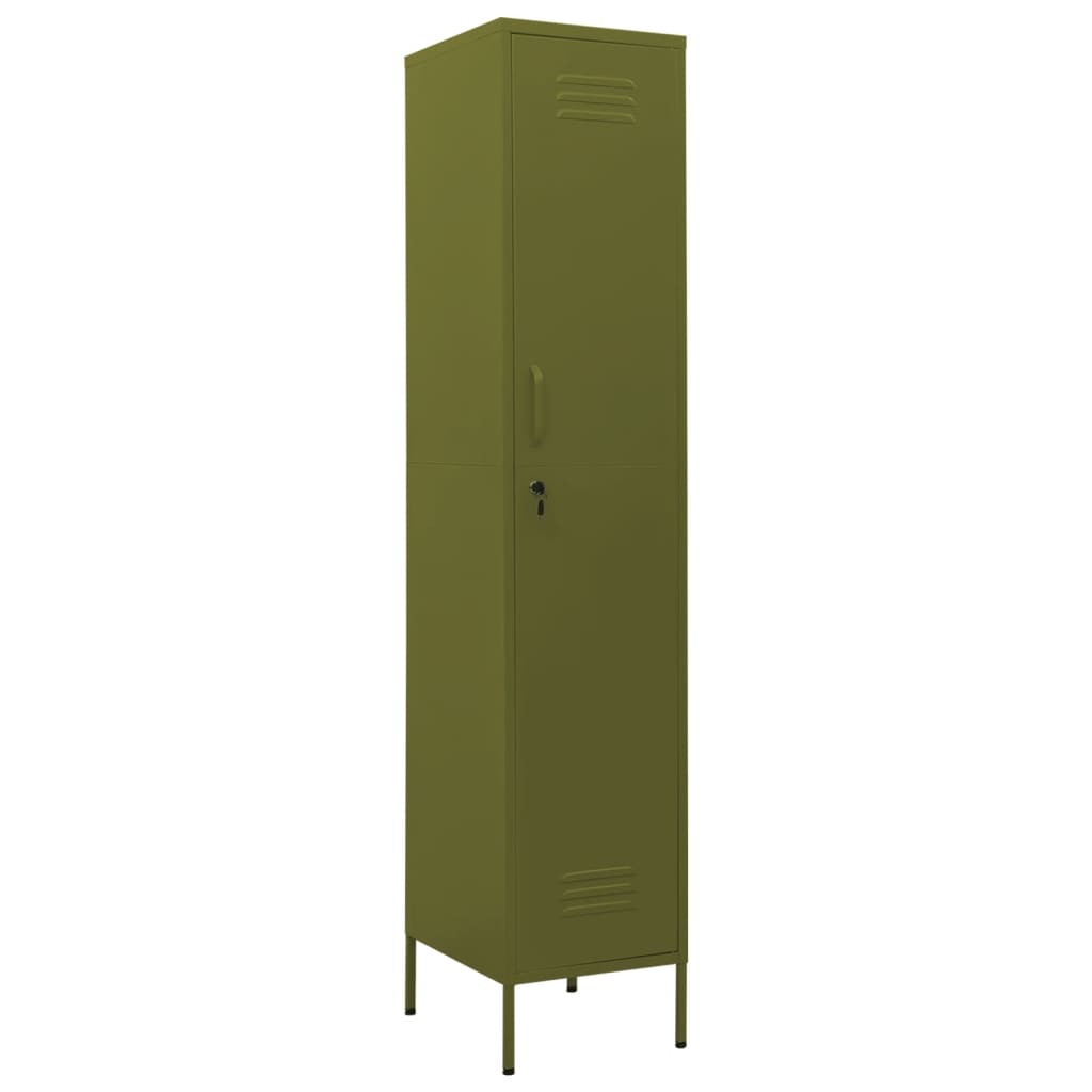 Locker Cabinet Olive Green Steel 70.9 in x 18.1 in x 13.8 in