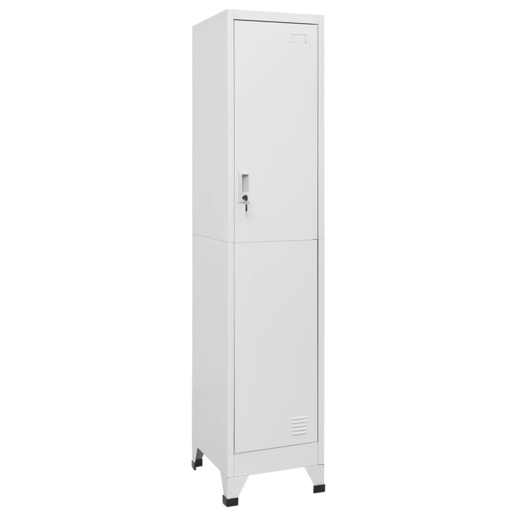 Locker Grey Steel Large Locker Cabinet Rectangular Industrial