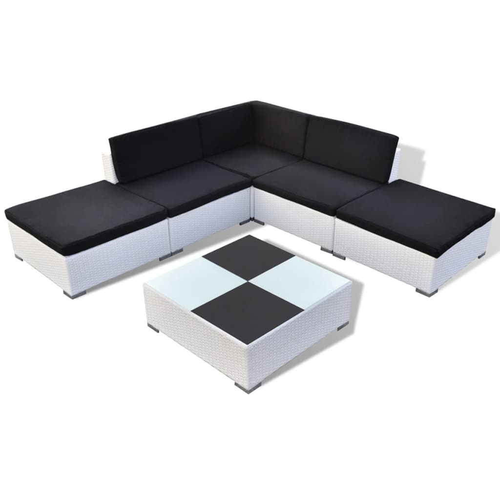 Lounge Set White and Black