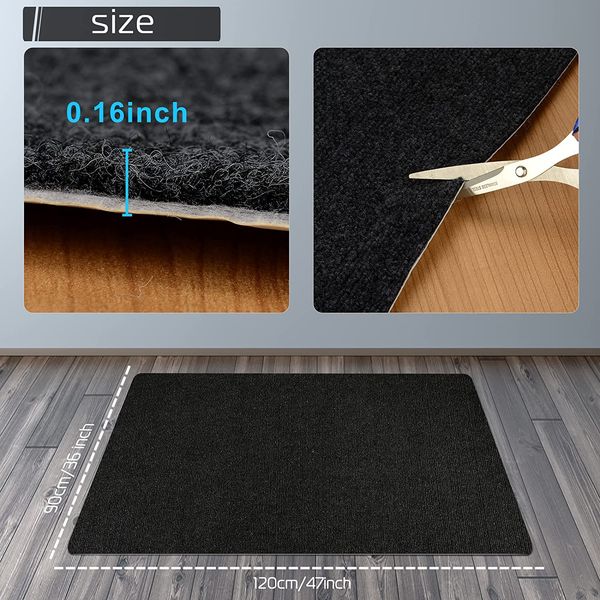 LZYoehin Office Home Desk Chair Mat protects carpets and hardwood floors from scratches, ideal for living rooms and bedrooms