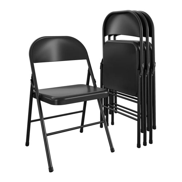Mainstays 4-Pack Black Steel Folding Chairs