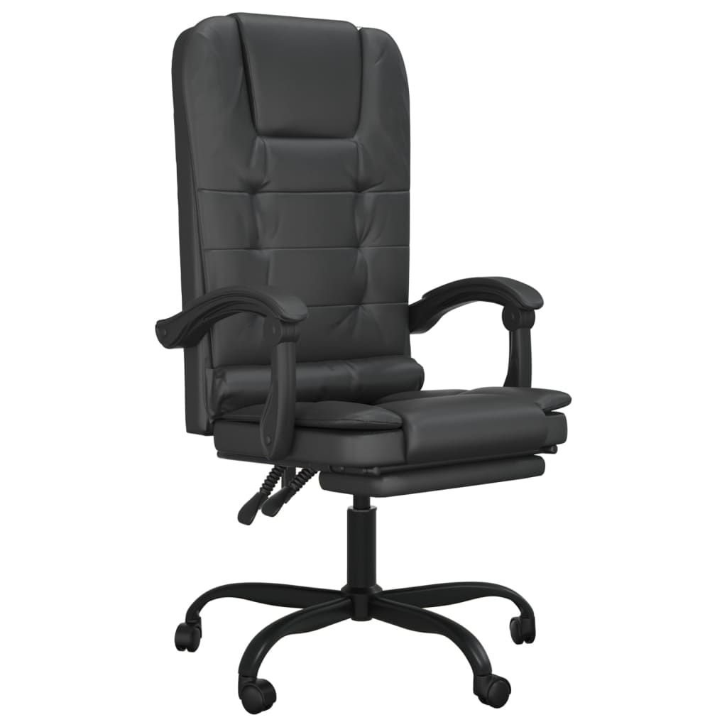 Massage Office Chair Black Faux leather, metal, plywood, foam