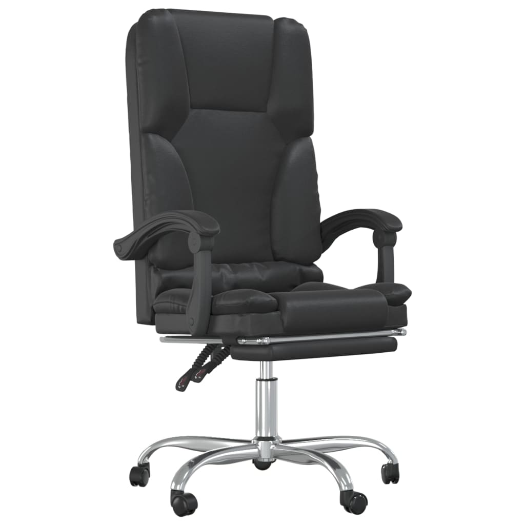 Massage Office Chair Black Faux Leather, Metal, Plywood Large