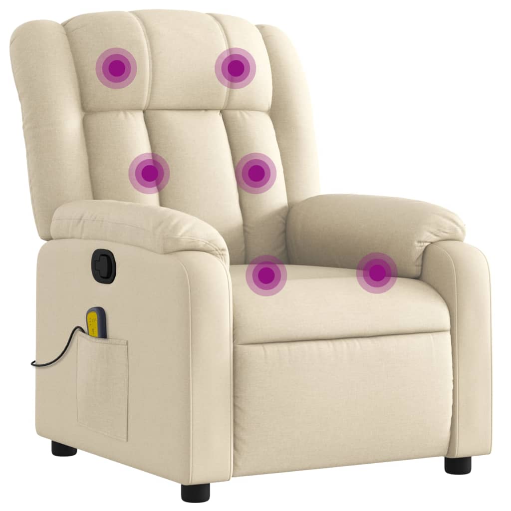 Massage Recliner Chair Cream