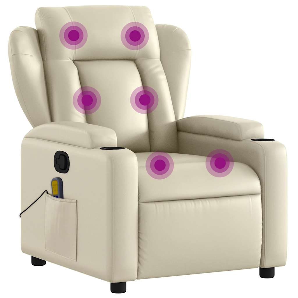 Massage Recliner Chair Cream