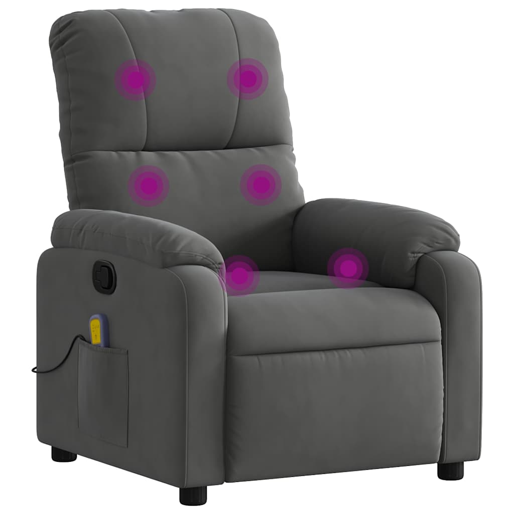 Massage Recliner Chair Dark Gray