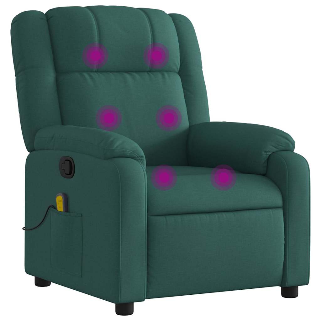 Massage Recliner Chair Dark Green