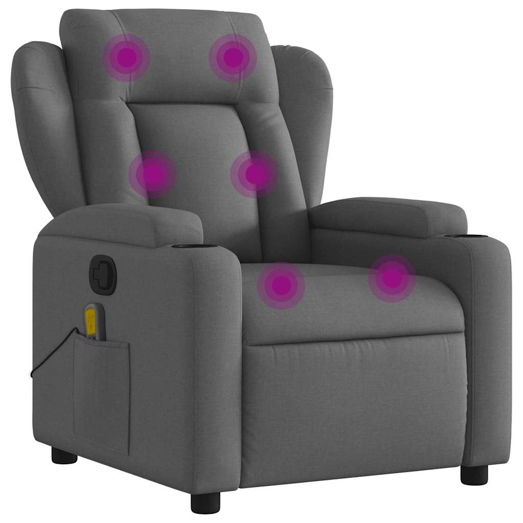 Massage Recliner Chair Dark Grey