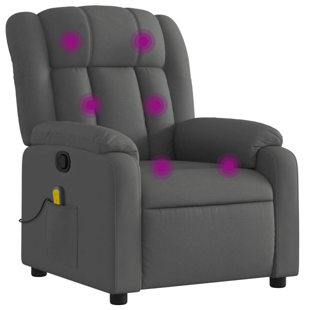 Massage Recliner Chair Dark Grey