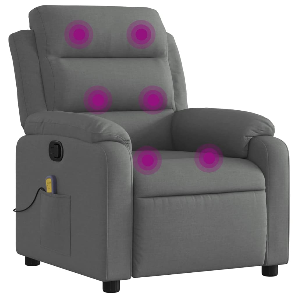 Massage Recliner Chair Dark Grey