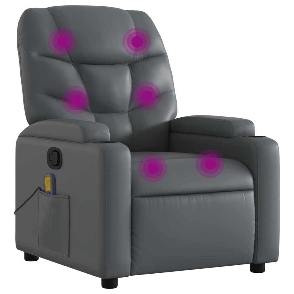 Massage Recliner Chair Grey