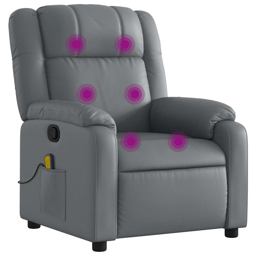 Massage Recliner Chair Grey
