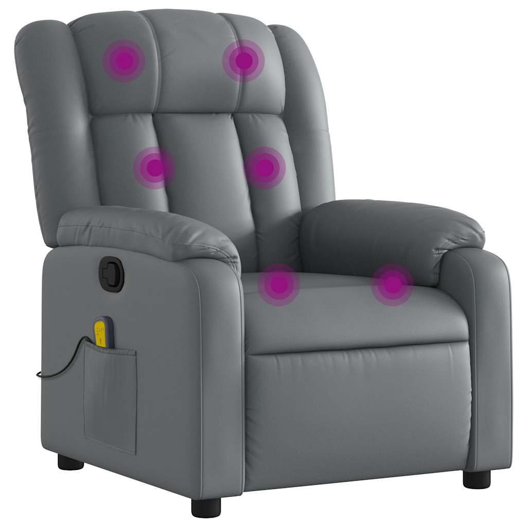 Massage Recliner Chair Grey