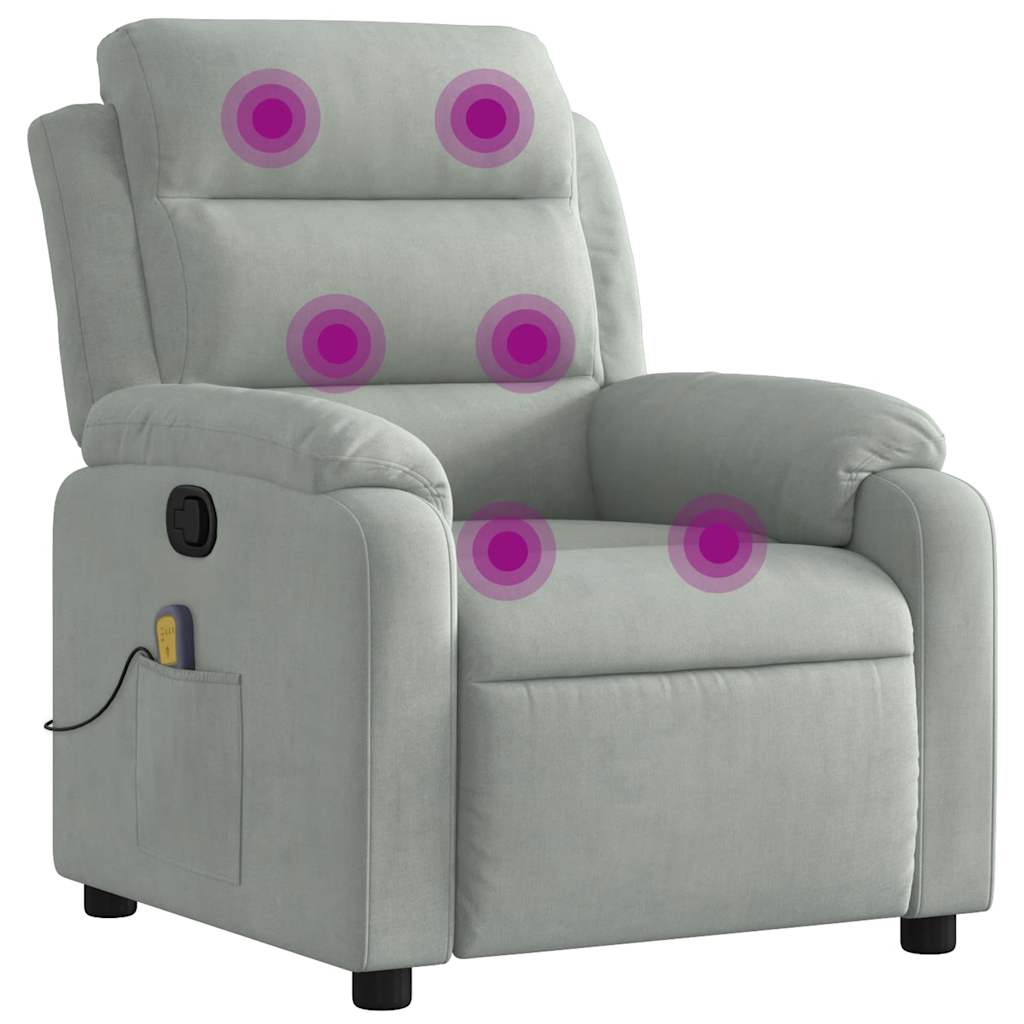 Massage Recliner Chair Light gray